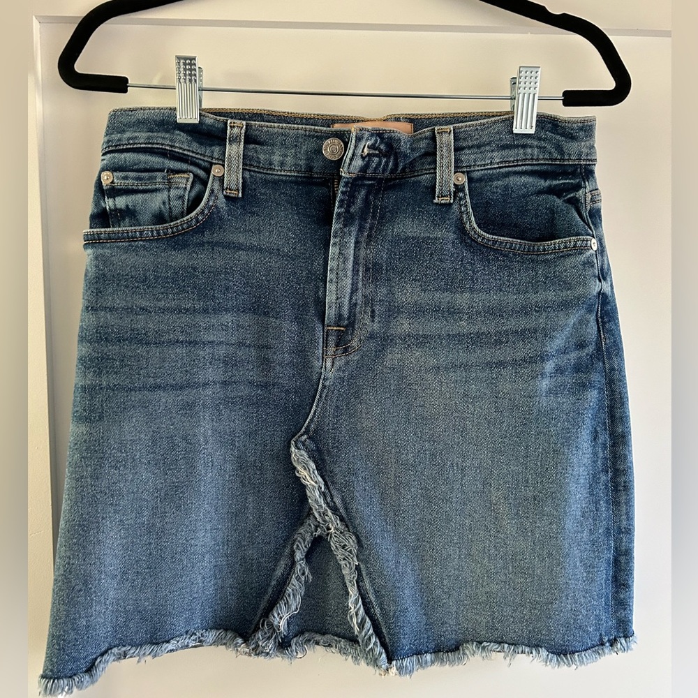 7 FOR ALL MANKIND Luxe Vintage Denim Mini Skirt SIZE 28
